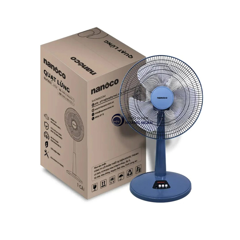 Quạt lững 47W Nanoco NLF1623BL (Xanh)