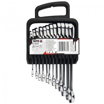 Bộ cờ lê đảo chiều 12 chi tiết 8-19mm Yato YT-16737