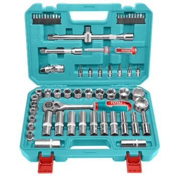 Bộ dụng cụ cơ khí 62 chi tiết Total THT121602