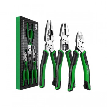 Bộ kìm 3 chiếc mũi thẳng, kìm cắt dây, kìm mũi nhọn SK tools SK01326