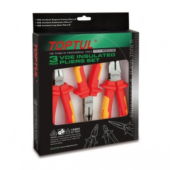 Bộ kìm điện 3 chi tiết cách điện 1000V Toptul GAAE0301