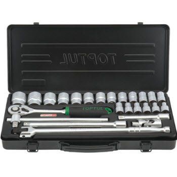 Bộ tuýp lục giác 1/2" 25 món (Hộp xanh) Toptul GRB25150