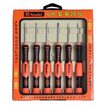 Bộ vít viễn thông 6 chi tiết Asaki AK-9075