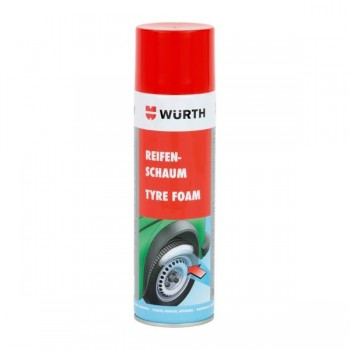 Chất vệ sinh bảo vệ lốp hoạt tính 500 ML Wurth Tyre Foam
