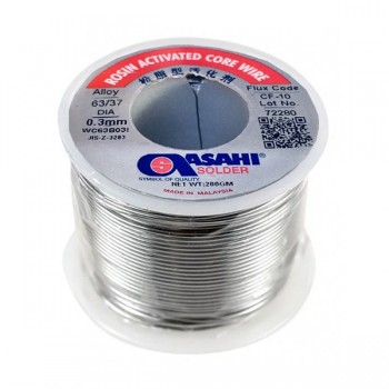 Chì hàn 0.3mm Asahi Sn63Pb37 CF-10 (Cuộn 200g)