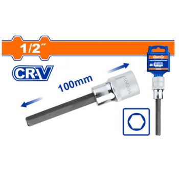 Đầu tuýp 1/2" ra đầu vít lục giác dài WadFow WSC5205 8x100mm