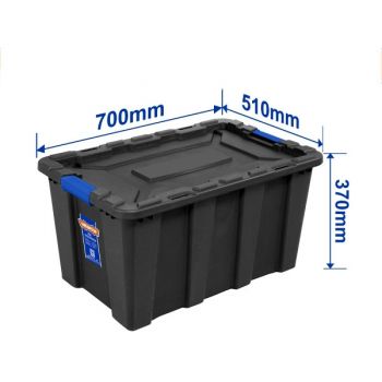 Hộp nhựa lưu trữ đen 100L Wadfow WTB331B