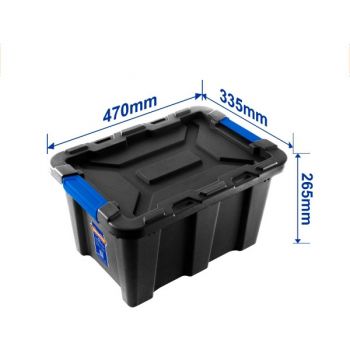 Hộp nhựa lưu trữ đen 25L Wadfow WTB3325
