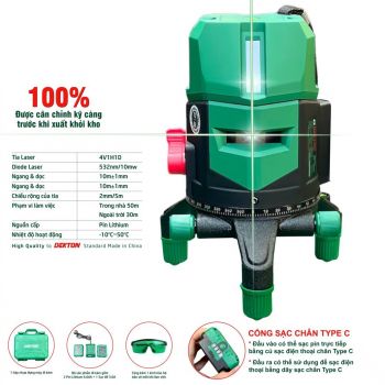 Máy cân mực laser 5 tia xanh Dekton DK-LS0503