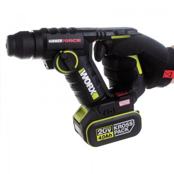 Máy khoan búa dùng pin Li-ion 20V Worx WU380S (1 Pin 4.0Ah, 1 Sạc)