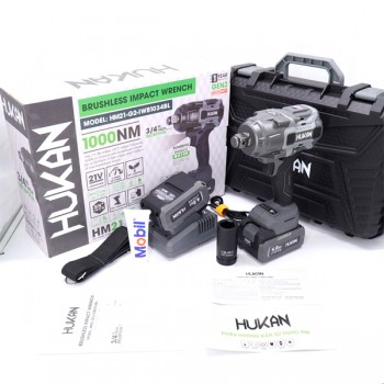 Máy vặn bu lông dùng pin 21V Hukan HM21-G2- IWB1034BL (2 Pin 4.0Ah, 1 Sạc)