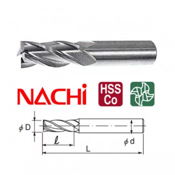 Mũi Phay ngón 4 cạnh 19.0mm Nachi List 6210 4SE19