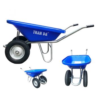 Xe rùa 2 bánh thùng tôn sườn ống phi 34 dày 1.5mm Trần Đà XR.N015.017