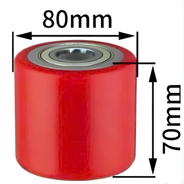 Bánh xe PU 70x80 mm Noblelift 7080 (Đã Có Bạc Đạn)