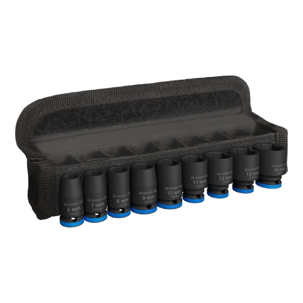 Bộ 9 đầu tuýp 25mm 1/4'' Bosch 2608003034