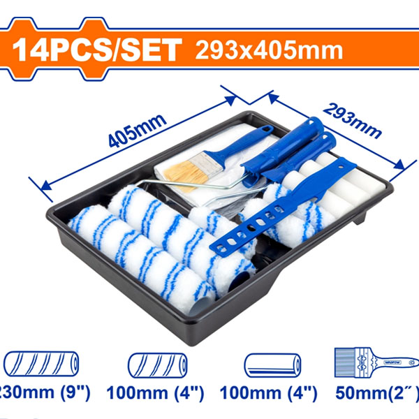 Bộ khay, cọ, con lăn sơn 14 trong 1 WadFow WCB3H13