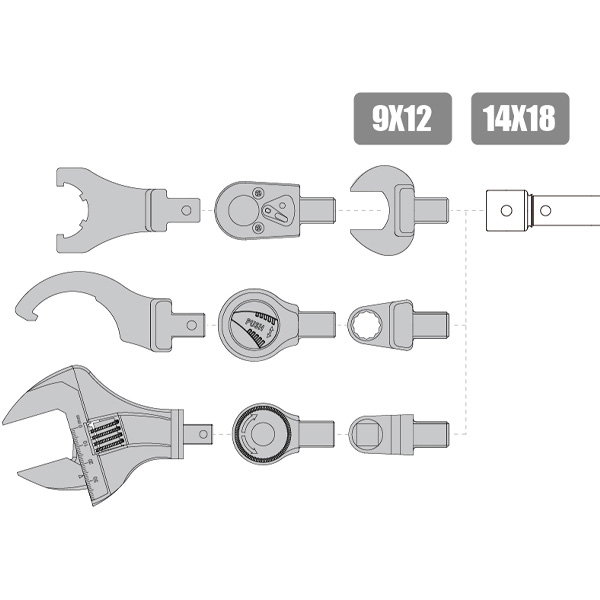 Cần siết lực rời Matatakitoyo MIT2-15N (3-15 Nm)