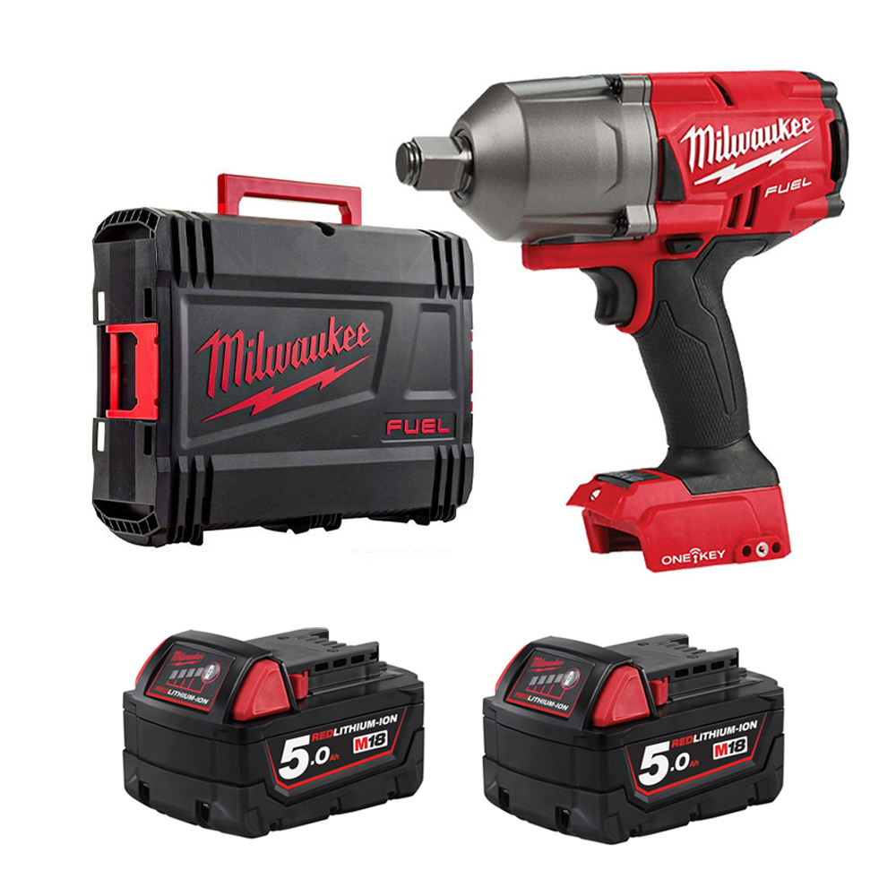 Combo Milwaukee 4 - Máy siết bu lông M18 ONEFHIWF34 + 2 Pin 18V/5.0Ah