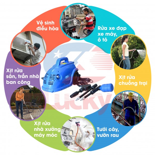 Cùng dọn dẹp nhà cửa đón năm mới với máy rửa xe mini