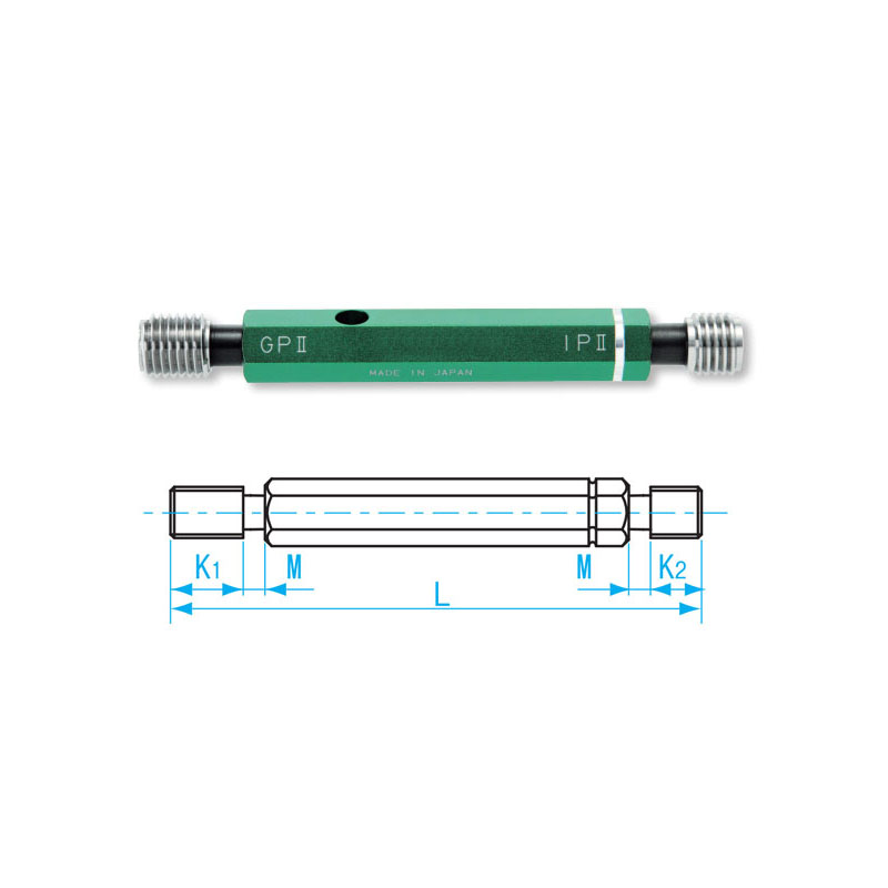 Dưỡng kiểm ren trong 2 đầu Go-Nogo M6 x P1.0 Niigata Seiki GPIP2-0610