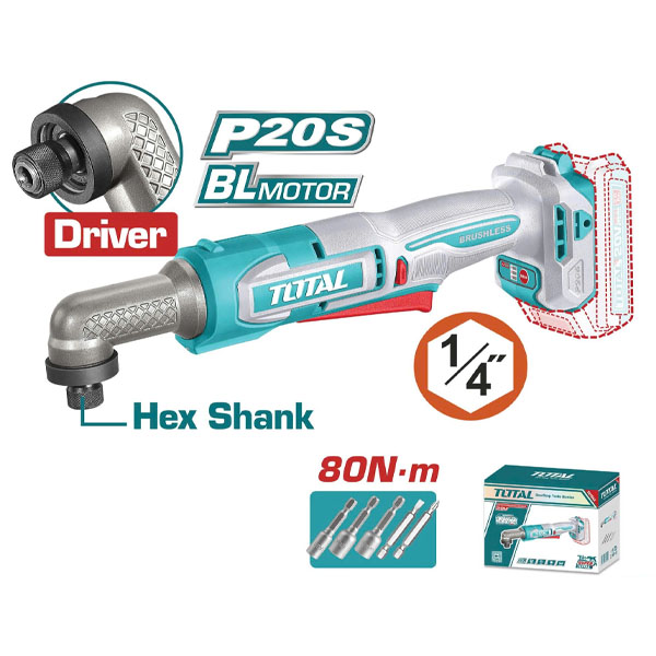 Máy vặn vít góc dùng pin 20V Total TAIRLI2081 (Chưa pin & sạc)