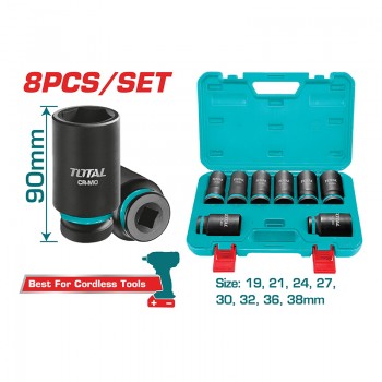 Bộ 8 Đầu Tuýp Lục Giác Sâu 3/4" Total THKISD34086L