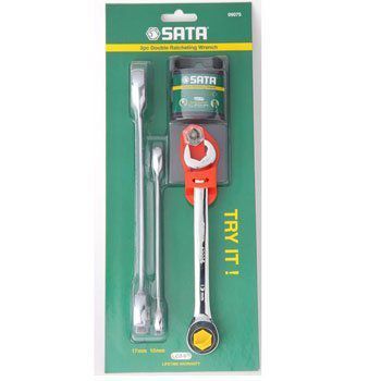 Bộ cờ lê vòng miệng tự động 3 chi tiết  Sata 09075