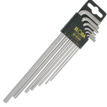 Bộ lục giác đầu bằng  kiểu chữ L, loại dài, DIN ISO 2936 Elora Germany 159S-9L