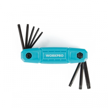 Bộ lục giác gấp gọn 8 cái làm bằng thép hợp kim CR-V Workpro WP222033