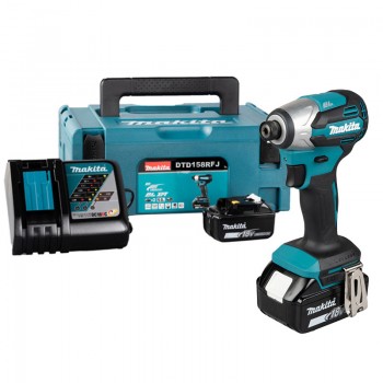 Bộ máy vặn vít dùng pin 18V Makita DTD158RFJ (2 Pin 3.0Ah, 1 Sạc nhanh)