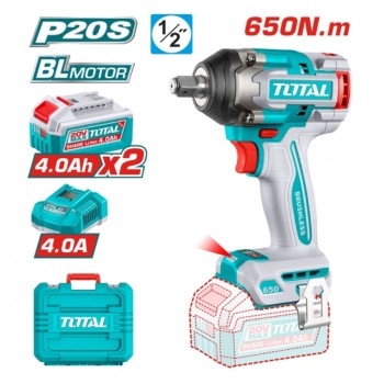 Máy vặn bu lông dùng pin 20V Total TIWLI2065 (2 Pin 4.0Ah, 1 Sạc)