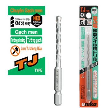 Mũi khoan gạch chuôi lục giác Unika TJ5.0x95