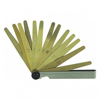 Thước lá đo khe hở bằng đồng 20 lá, không từ tính, chuẩn T2 HOLEX 478210-20 (Xuất xứ Đức)