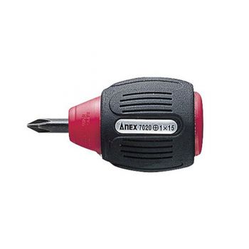 Tua vít ngắn 4 cạnh có từ tính Anex No.7020F+1×15