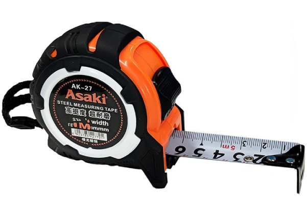 Thước kéo nền trắng cao cấp	3m x 19mm Asaki AK-2776