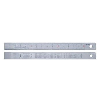 Thước lá inox mạ nhũ bạc 150mm x13mm TTP USA 230-45706