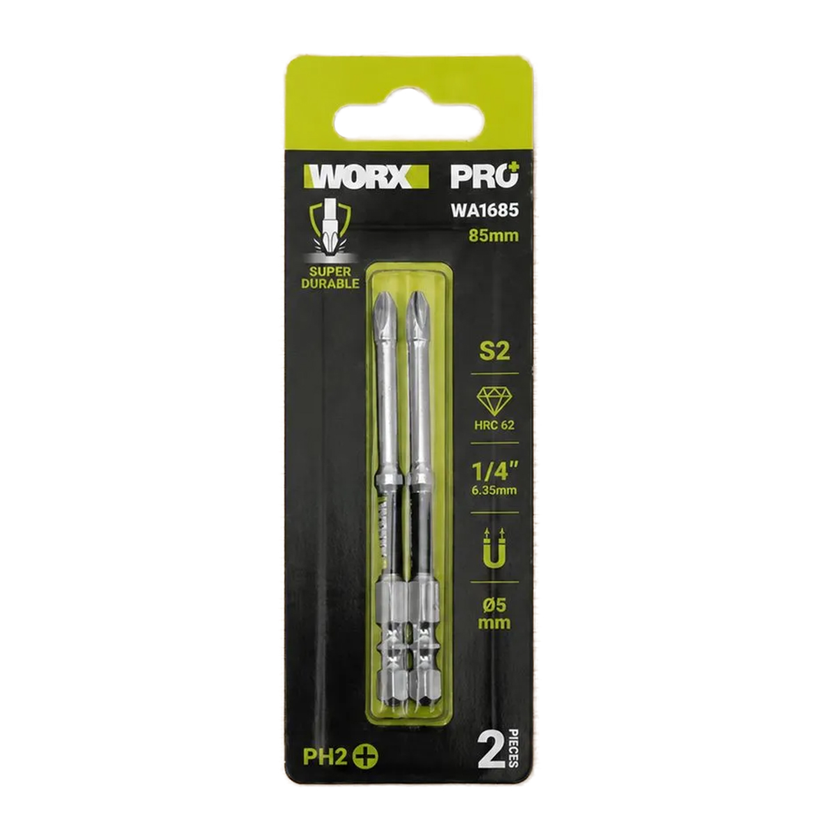 Bộ 2 mũi vít PH2 x 85mm WORX PRO WA1685