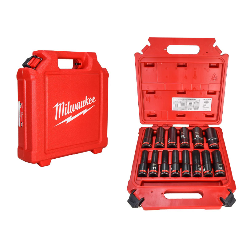 Bộ đầu khẩu dài SHOCKWAVE 1/2" Impact, 14 món Milwaukee 49-66-7014