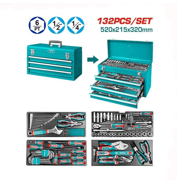 Bộ đồ nghề 132 chi tiết Total THPTCS71321