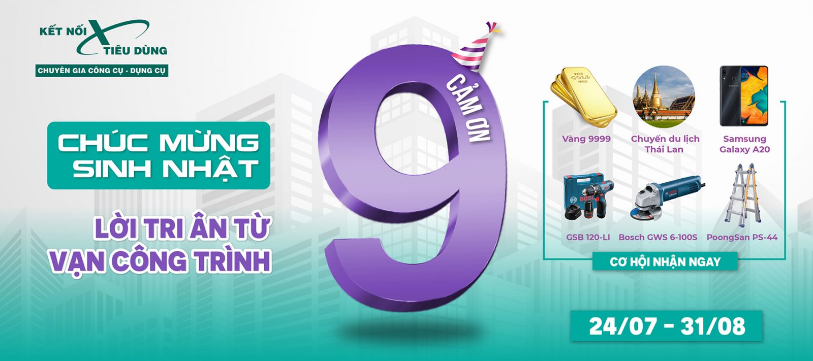 DANH SÁCH KHÁCH HÀNG THAM GIA QUAY THƯỞNG “CON SỐ VÀNG” MỪNG SINH NHẬT 9 TUỔI KẾT NỐI TIÊU DÙNG