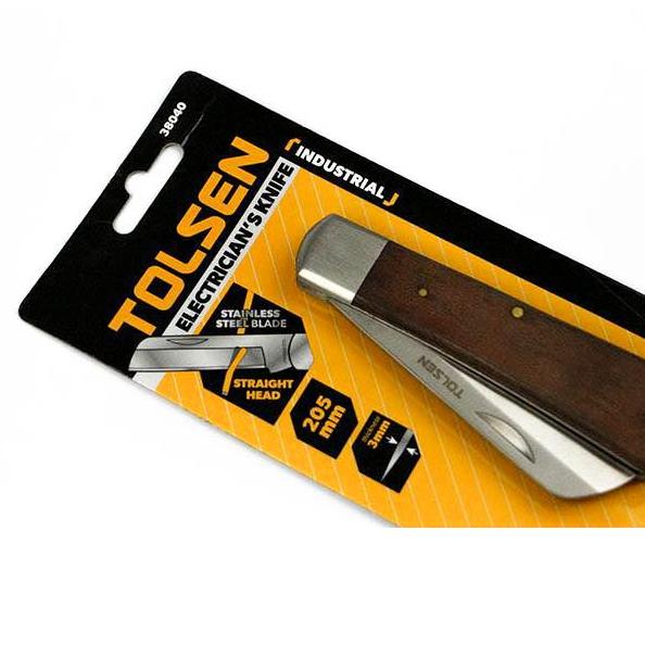 Dao thợ điện lưỡi thẳng 205mm Tolsen 38040