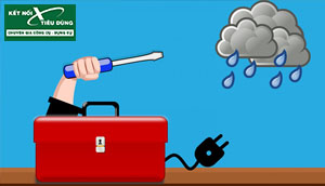 Lưu ý khi sử dụng các thiết bị dụng cụ điện mùa mưa bão