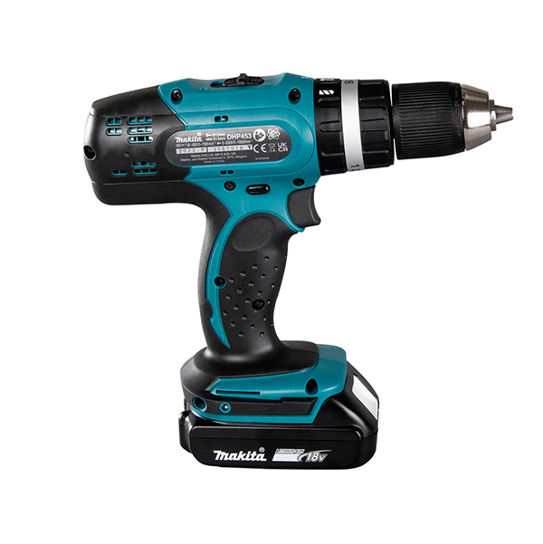 Máy khoan búa và vặn vít dùng pin Makita DHP453SFX8 ( 18V)