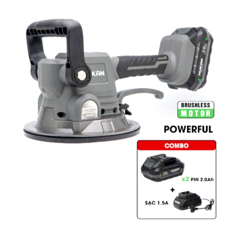 Máy ốp lát gạch dùng pin Hukan G2-RGP190 (2 Pin 2.0Ah, 1 Sạc)