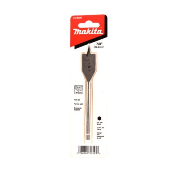 Mũi khoan dẹt (chuôi lục giác 1/4") 7/8"x6" Makita D-24000