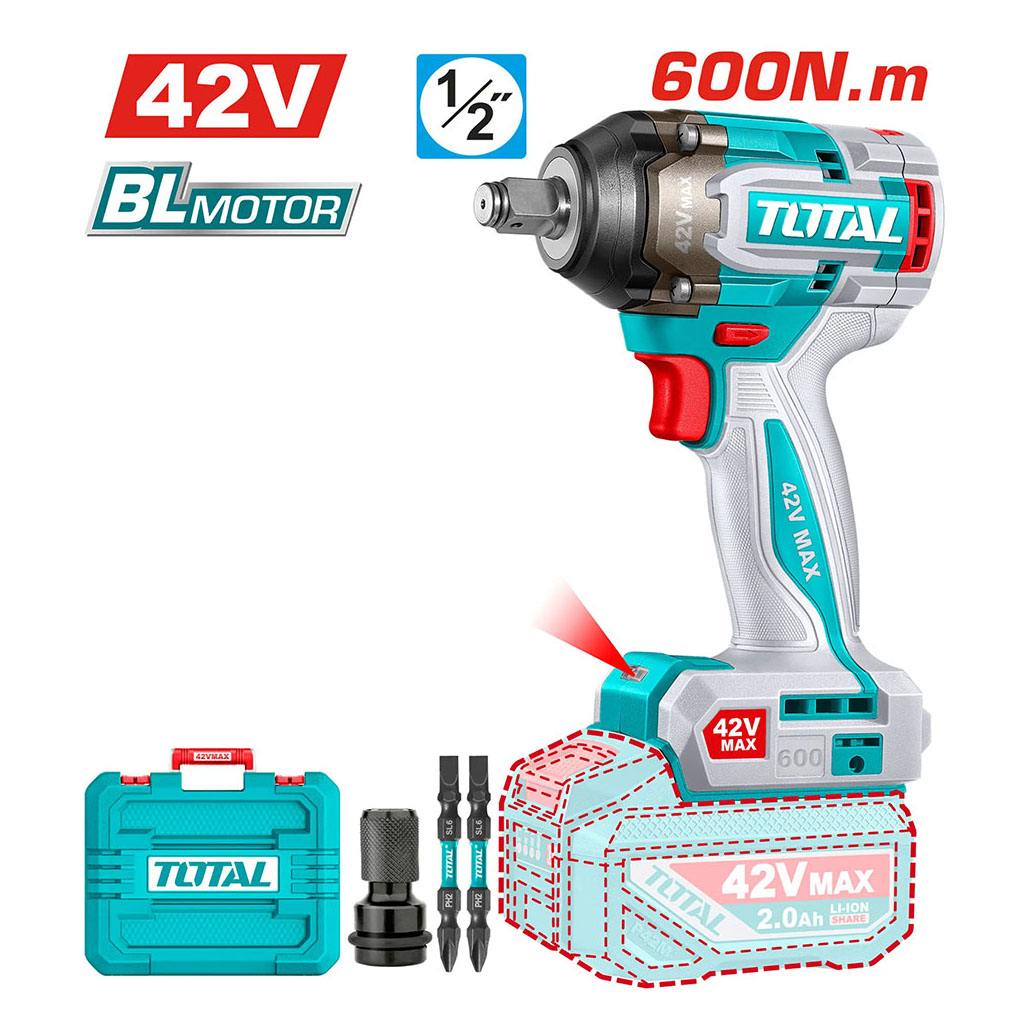 Thân máy vặn bu lông dùng pin 42V Total TIWLI42602Z (chưa pin & sạc)