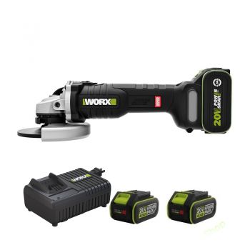 125mm Máy mài góc dùng pin 20V Worx WU809 (2 Pin 4.0Ah & Sạc)
