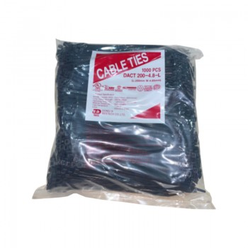 Bịch 1000 dây rút nhựa 205x4.85mm DACT200-4.8 (Màu Đen)