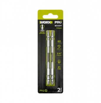 Bộ 2 mũi vít 2 đầu PH2 x 110mm WORX PRO WA1691