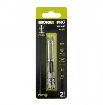 Bộ 2 mũi vít PH2 x 85mm WORX PRO WA1685
